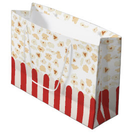 Sacola Para Presentes Grande Cinema Retro Popcorn