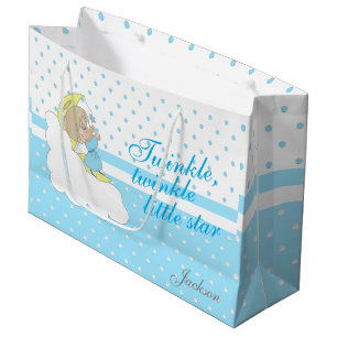 Sacola Para Presentes Grande Cintilação, cintilação pouca estrela - azul be