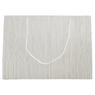 Sacola Para Presentes Grande Cinzas DE SACO E FITAS BRANCAS