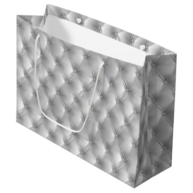 Sacola Para Presentes Grande Cinzas Moles Quentes Velvet (Frente inclinada)