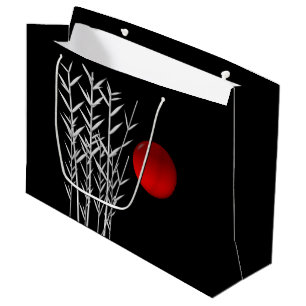 Sacola Para Presentes Grande Círculo Vermelho Zen