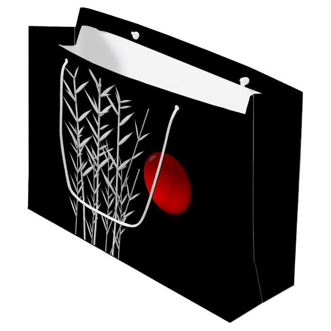 Sacola Para Presentes Grande Círculo Zen Vermelho (Frente inclinada)