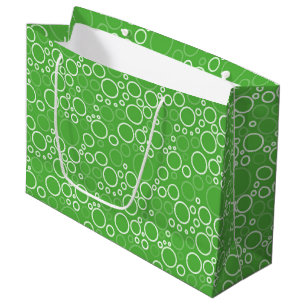 Sacola Para Presentes Grande Círculos Grandes Verde-Bag-Presente