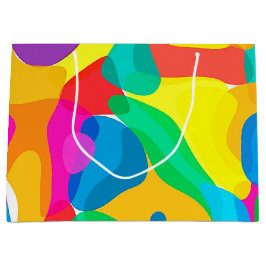 Sacola Para Presentes Grande Circus Colors Chaos Abstrato Art Patterno