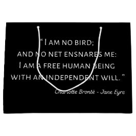 Sacola Para Presentes Grande Citação II de Jane Eyre - Estilo Clássico