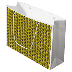 Sacola Para Presentes Grande Citrina Gemstone Amarelo