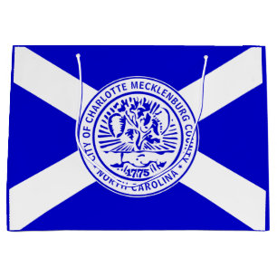 Sacola Para Presentes Grande City Flag of Charlotte (Carolina do Norte)
