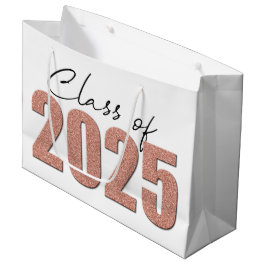 Sacola Para Presentes Grande Classe de Largura Dourada de rosa de 2025