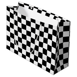 Sacola Para Presentes Grande Classic black checkerboard