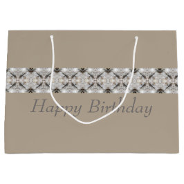 Sacola Para Presentes Grande Clássico Castanho Claro E Escuro