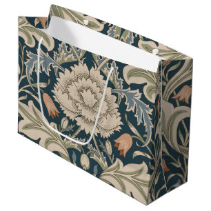 Sacola Para Presentes Grande Clássico de Flores do Jardim Floral William Morris
