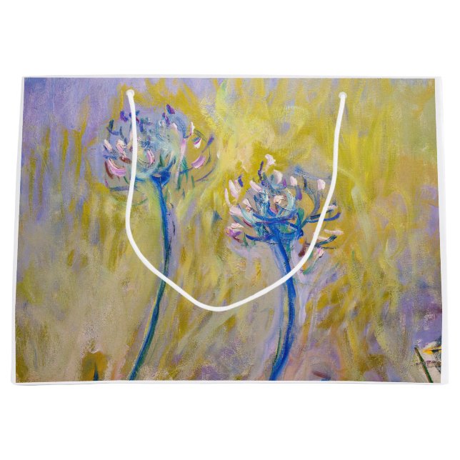 Sacola Para Presentes Grande Claude Monet - Agapanthus (Frente)