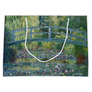 Sacola Para Presentes Grande Claude Monet - Lagoa de Água Lily, Harmonia Verde