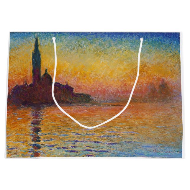 Sacola Para Presentes Grande Claude Monet - San Giorgio Maggiore em Dusk (Frente)