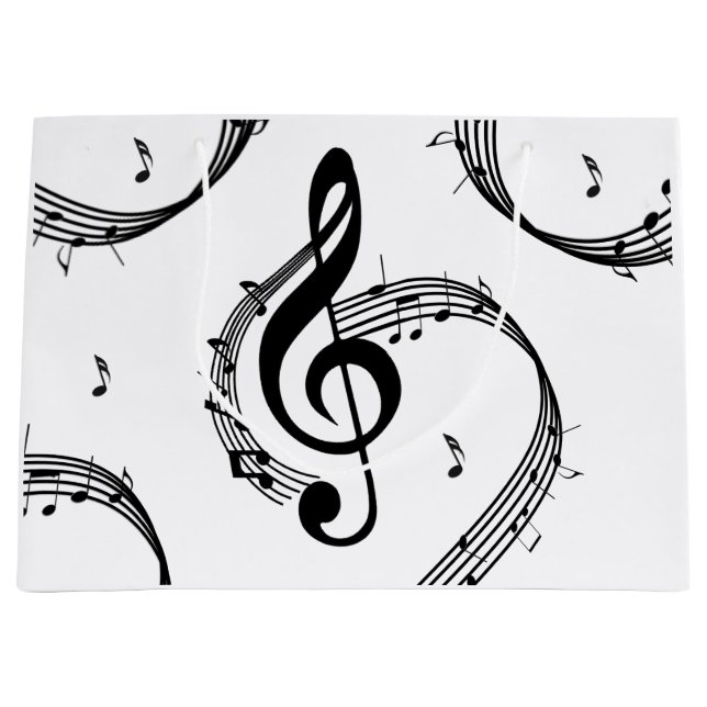 Sacola Para Presentes Grande Climactic G Clef (Frente)