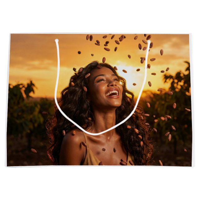 SACOLA PARA PRESENTES GRANDE COCOA - IVORY COAST (Frente)