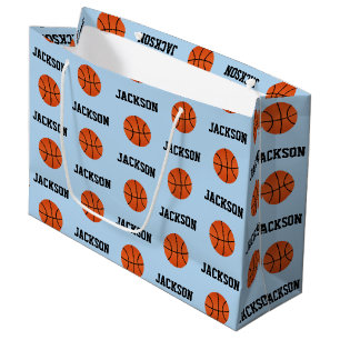 Sacola Para Presentes Grande Código de Basquete Kids Blue