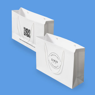 Sacola Para Presentes Grande Código QR Logotipo comercial Site da empresa Perso