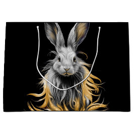 Sacola Para Presentes Grande Coelho da Cinza incrível no fogo