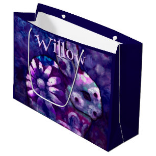 Sacola Para Presentes Grande Coelho Floral Whimsical Personalizado