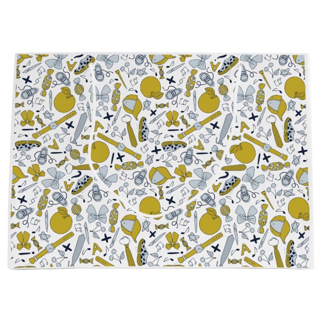 Sacola Para Presentes Grande Coisas Engraçadas Da Escola (Frente)