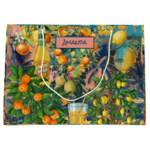 Colagem cítrica siciliana de turquesa azul-chic