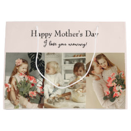 Sacola Para Presentes Grande Colagem e mensagem de fotos - Presente personaliza