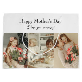 Sacola Para Presentes Grande Colagem e mensagem de fotos - Presente personaliza