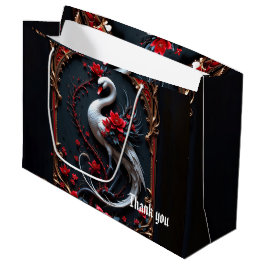 Sacola Para Presentes Grande Coleção de Noivas Cisne Branco Elegante