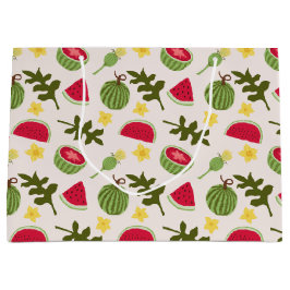 Sacola Para Presentes Grande Coleção de padrões da fruta - Melancia