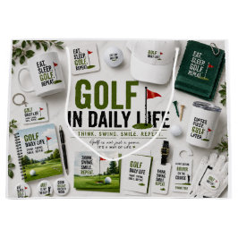 Sacola Para Presentes Grande Coleção Vida Diária de Golfe