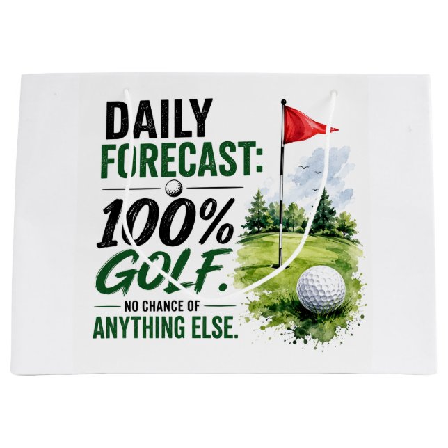 Sacola Para Presentes Grande Coleção Vida Diária de Golfe  (Frente)