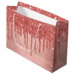 Sacola Para Presentes Grande Coletor de Pêssego Terra Cotta Coral Orange