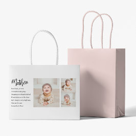 Sacola Para Presentes Grande Collage Photo & Best Mãe Cote Lovely Gift