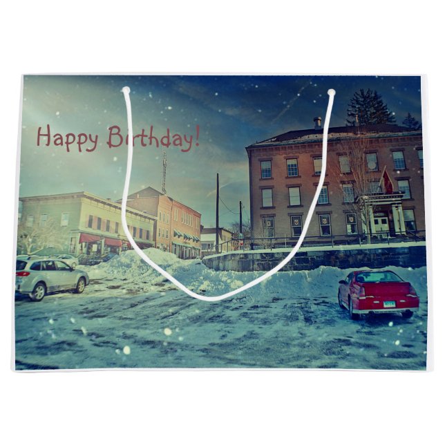 Sacola Para Presentes Grande Collinsville Birthday (Frente)