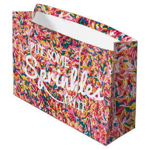 Sacola Para Presentes Grande Coloque algumas aspersas nele Jimmies