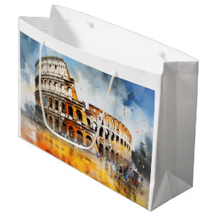 Sacola Para Presentes Grande Colosseum Roma Itália
