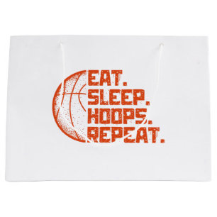 Sacola Para Presentes Grande Coma Dormir Hoops Repetir Cotações Engraçadas de B