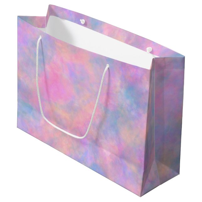 Sacola Para Presentes Grande Combinação fantástica de cores de Pastel (Frente inclinada)