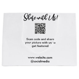 Sacola Para Presentes Grande Compartilhe sua imagem, leia o código QR, adicione