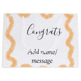 Sacola Para Presentes Grande Congrats orange spiral Spanish border boho retro n