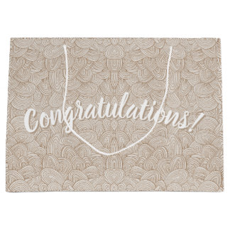 Sacola Para Presentes Grande Congratulations!- Quantum Weave Neutral Large Gift