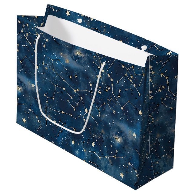 Sacola Para Presentes Grande Constelação Celestial - Noite Estelar (6) (Frente inclinada)