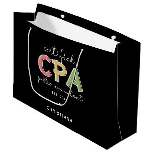 Sacola Para Presentes Grande Contador Público Certificado CPA Personalizado