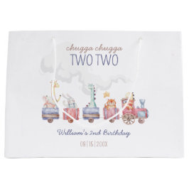 Sacola Para Presentes Grande Convite de Aniversário do Trem de Brinquedo, Todos