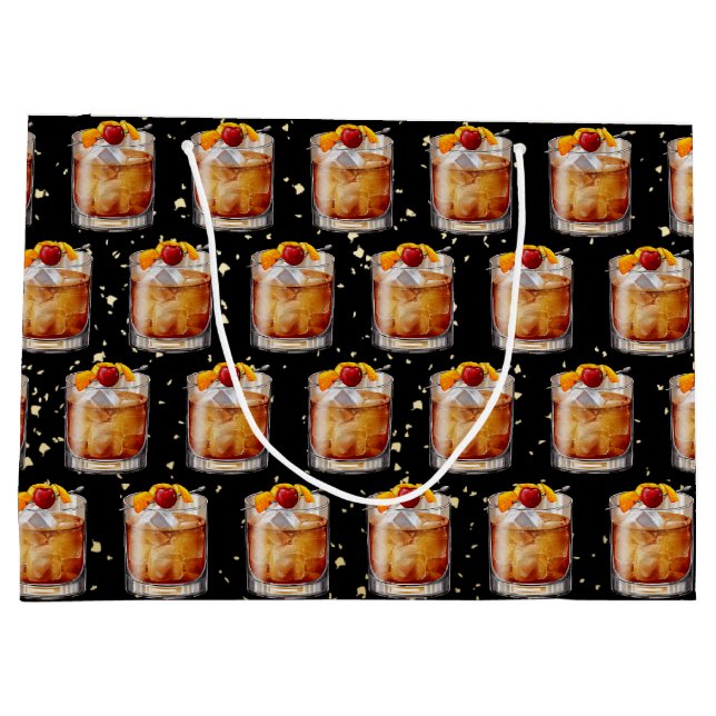 Sacola Para Presentes Grande Coquetel antigo movido (Verso)