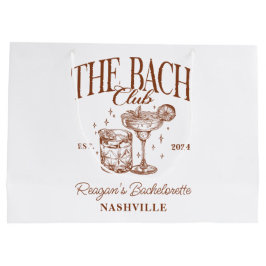 Sacola Para Presentes Grande Coquetel Retro Coquetel Personalizado Castanho