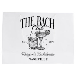 Sacola Para Presentes Grande Coquetel Retroativo Personalizado Bachelorette Pre