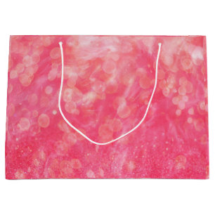 Sacola Para Presentes Grande Cor Cor Rosa Abstrato Moderna