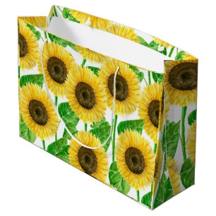 Sacola Para Presentes Grande Cor d'água do Sunflower